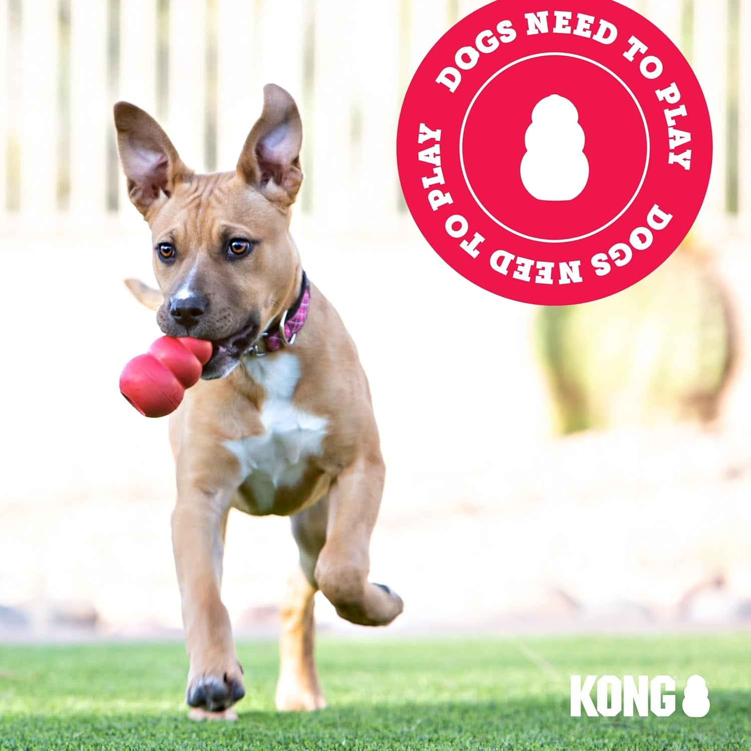KONG Classic Stuffable Dog Toy – Durable Natural Rubber Chew Toy