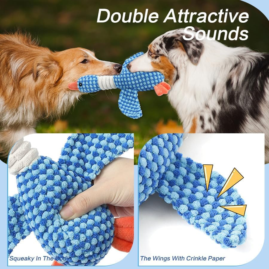 Plush Duck Squeaky Dog Toy – Soft Interactive Chew Toy for Small & Medium Dogs