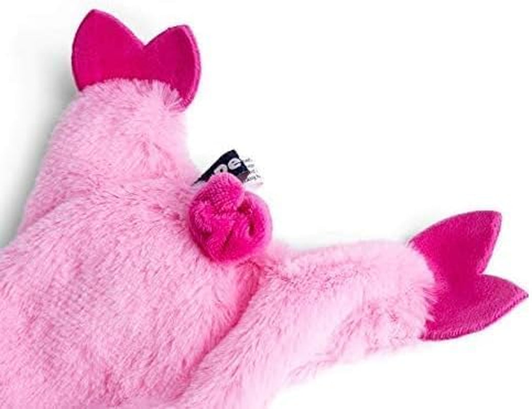 Petface Flat Pig Crinkle Squeaky Dog Toy – Soft Plush Farmyard Buddy for Dogs