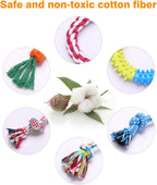 10-Pack Natural Cotton Rope Dog Toys – Puppy Chew & Tug Toy Set for Small & Medium Dogs