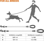 Rope Dog Lead with Padded Handle – 1.2M Reflective Climbing Rope Leash for Small Dogs