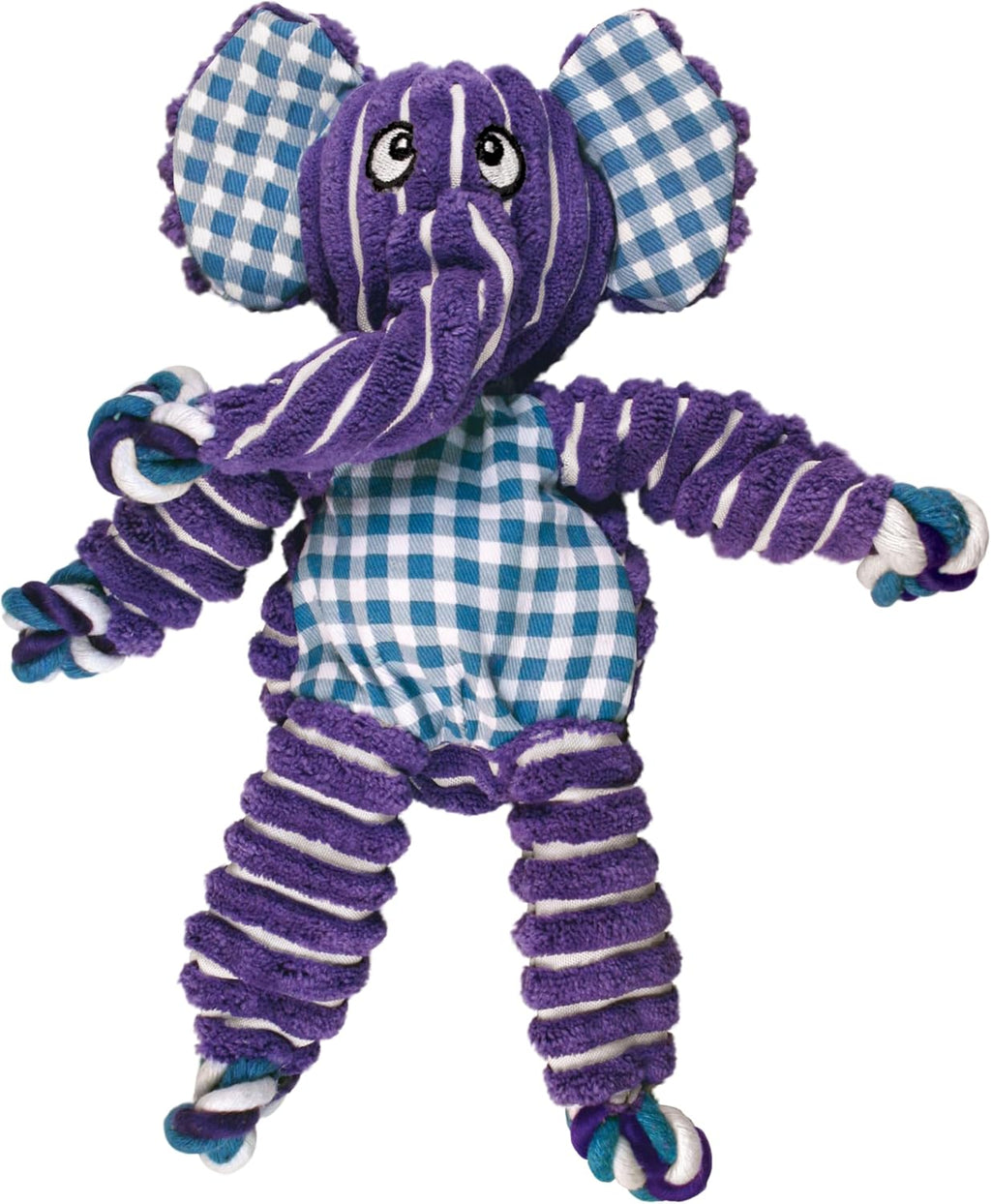 KONG Floppy Knots Elephant Dog Toy – Knotted Rope Squeaky Toy for Medium & Large Dogs