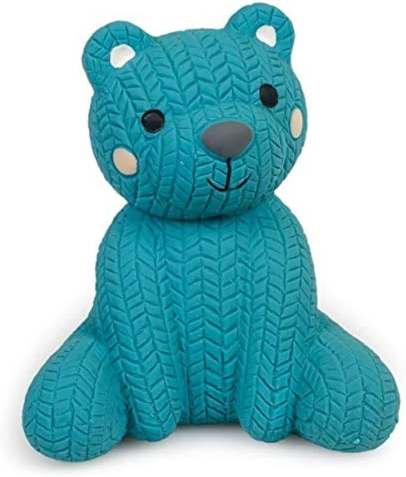Petface Latex Teddy Bear Squeaky Dog Toy – Soft Blue Chew Toy for Puppies & Small Dogs