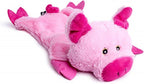 Petface Flat Pig Crinkle Squeaky Dog Toy – Soft Plush Farmyard Buddy for Dogs