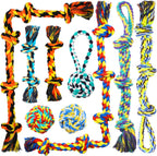 9-Pack Cotton Rope Dog Toys – Durable Knot Chew & Tug Toy Set for Medium & Large Dogs 