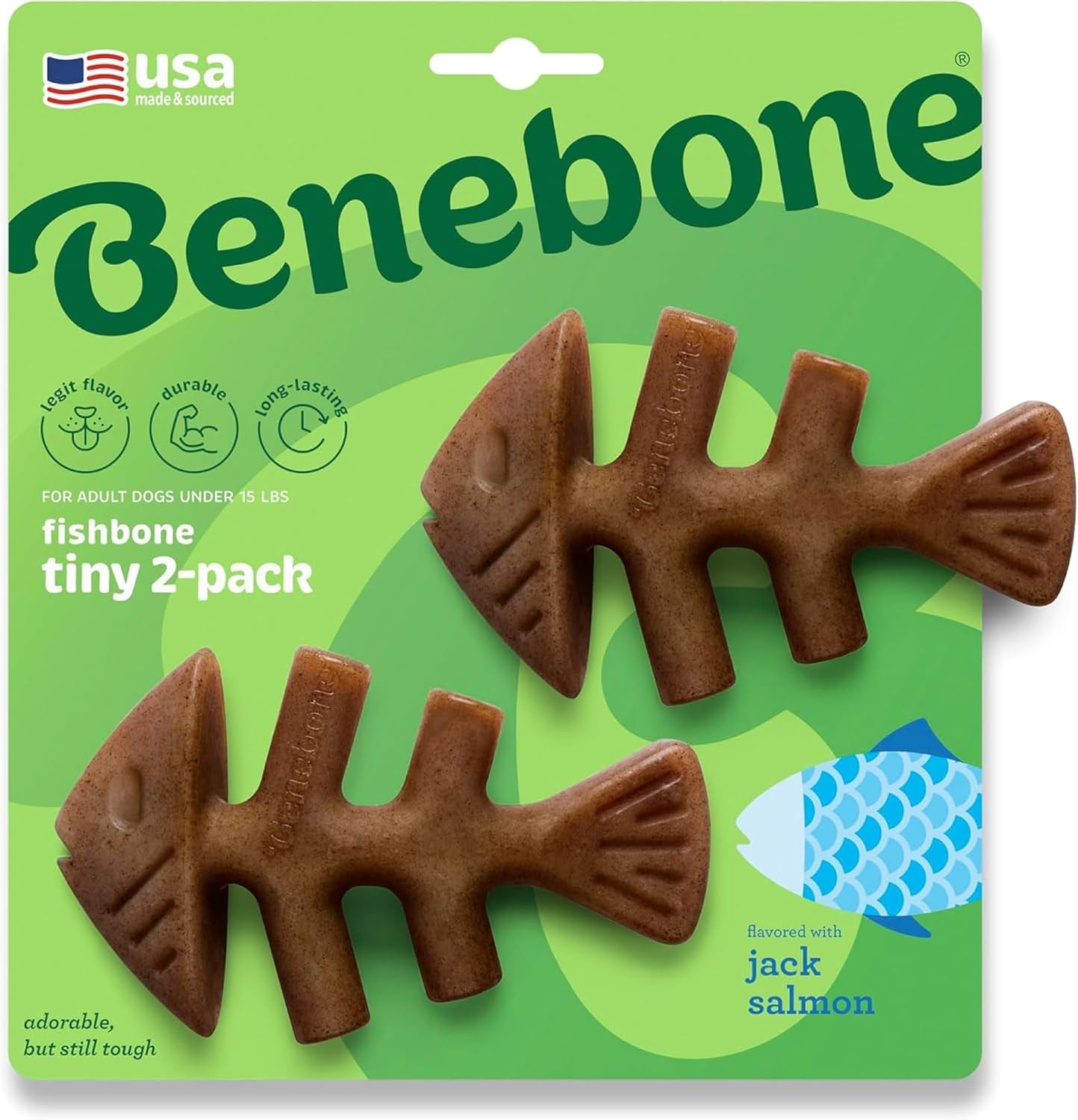 Benebone Wishbone Dog Chew Toy – Long Lasting Bacon Flavour Chew for Medium Dogs