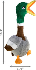 KONG Shakers Honkers Duck Dog Toy – Plush Squeaky Fetch Toy for Small Dogs