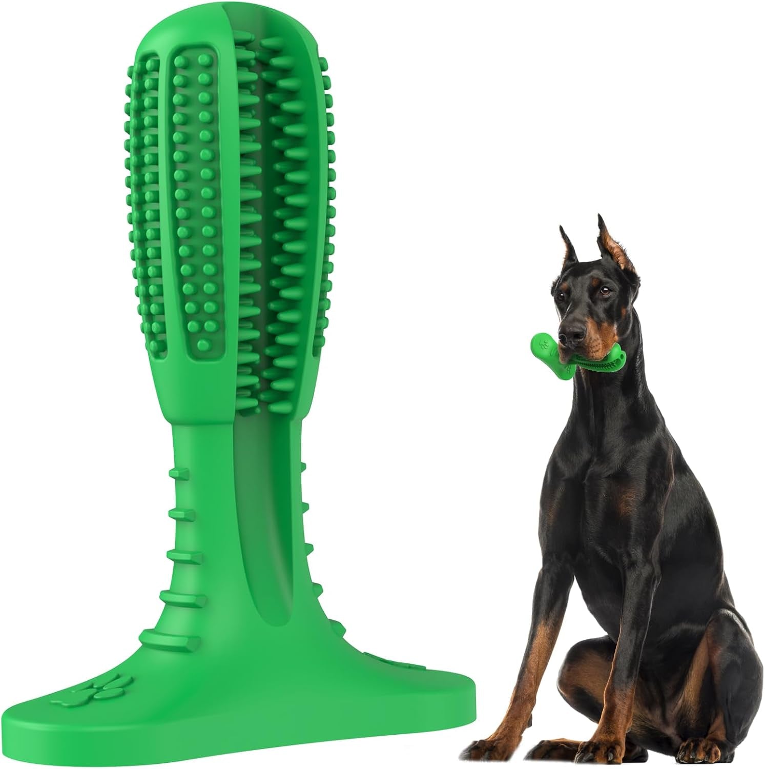 HETOO Natural Rubber Dog Toothbrush Chew Toy – Teeth Cleaning Dental Rod for Puppies & Dogs