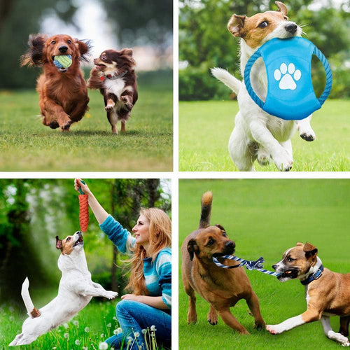 10-Pack Natural Cotton Rope Dog Toys – Puppy Chew & Tug Toy Set for Small & Medium Dogs