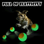6 Pack Glow-in-the-Dark Squeaky Dog Balls – Indestructible Rubber Chew Toys for Small & Medium Dogs