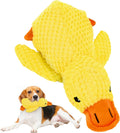 Yellow Anti-Stress Duck Squeaky Dog Toy – Interactive Plush Chew Toy for Dogs