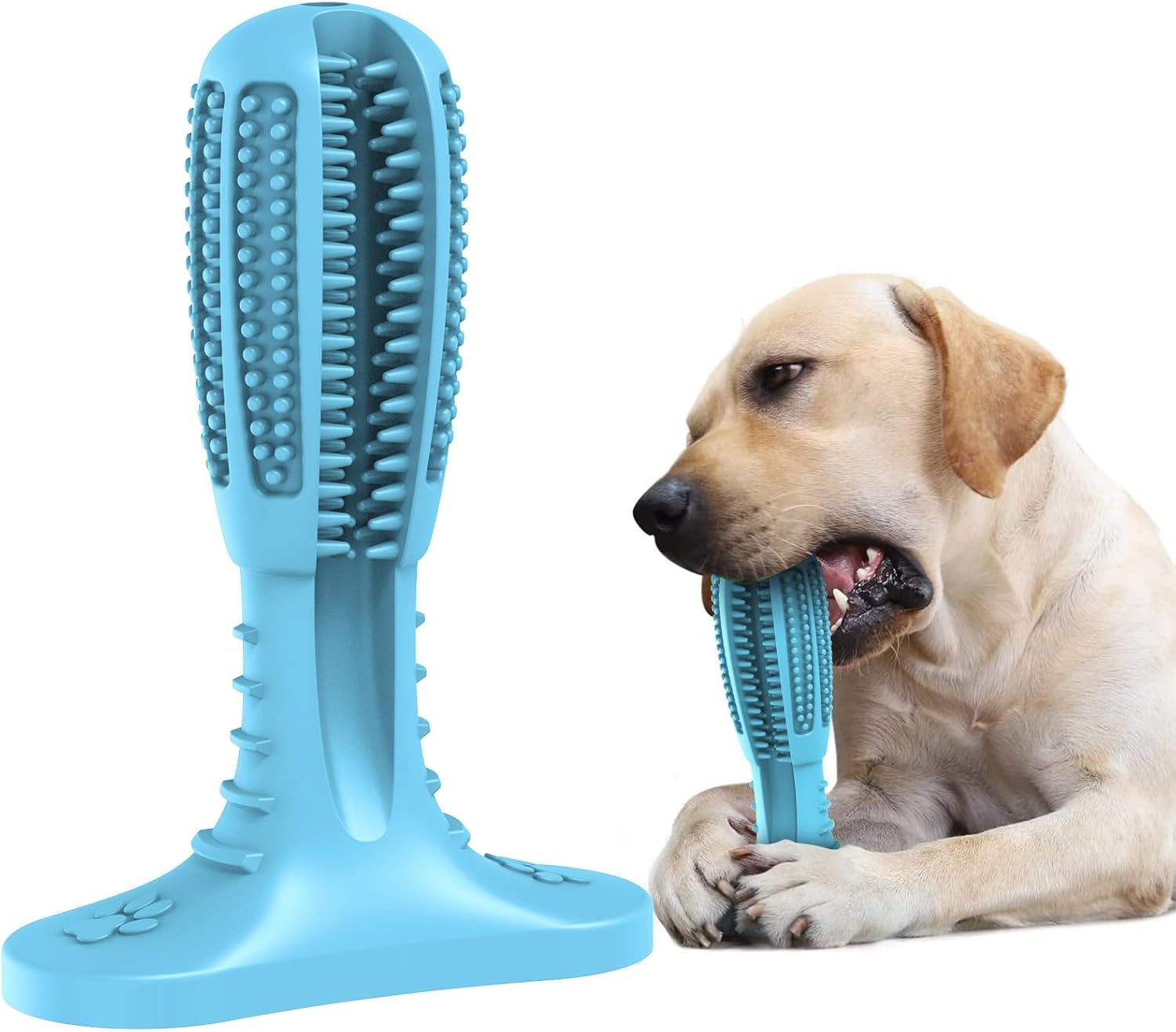 HETOO Natural Rubber Dog Toothbrush Chew Toy – Teeth Cleaning Dental Rod for Puppies & Dogs