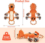 IOKHEIRA Squeaky Plush Dog Toy – Soft Tug-of-War Chew Toy with Rope & Squeaker for Puppies & Dogs