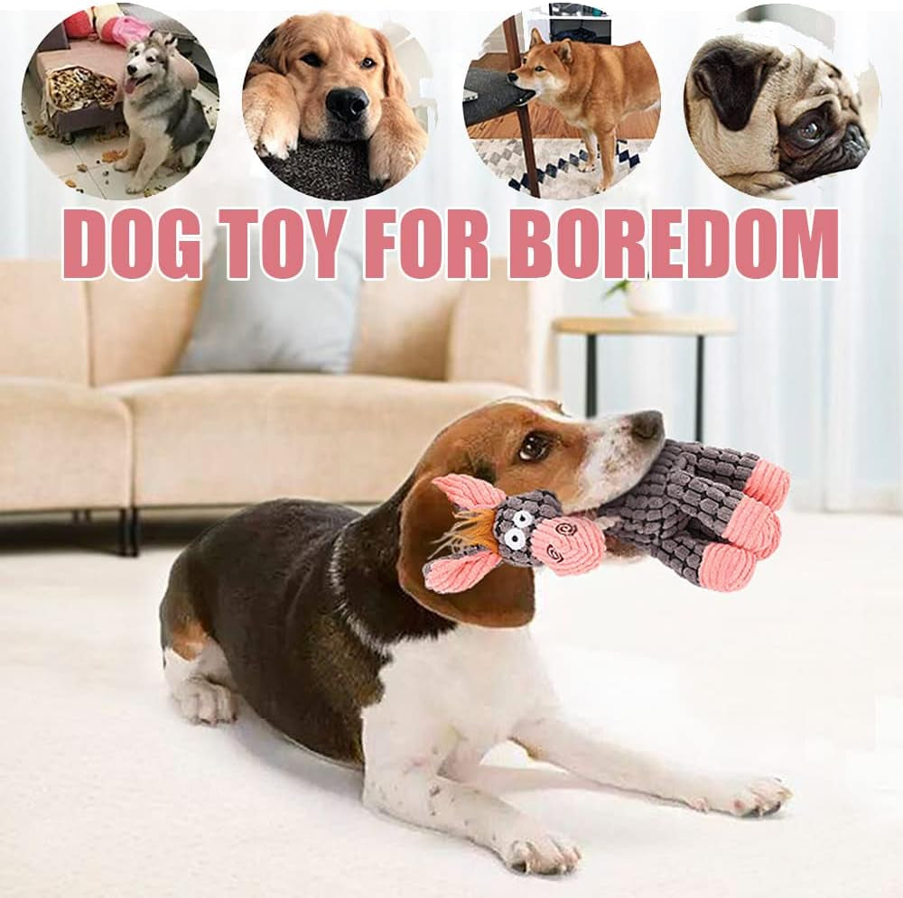 Donkey Plush Squeaky Dog Toy – Soft Chew Toy for Small & Medium Dogs and Puppies