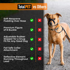 Figure of 8 Anti-Pull Dog Lead – Padded Nose Rope Slip Lead for Medium & Large Dogs