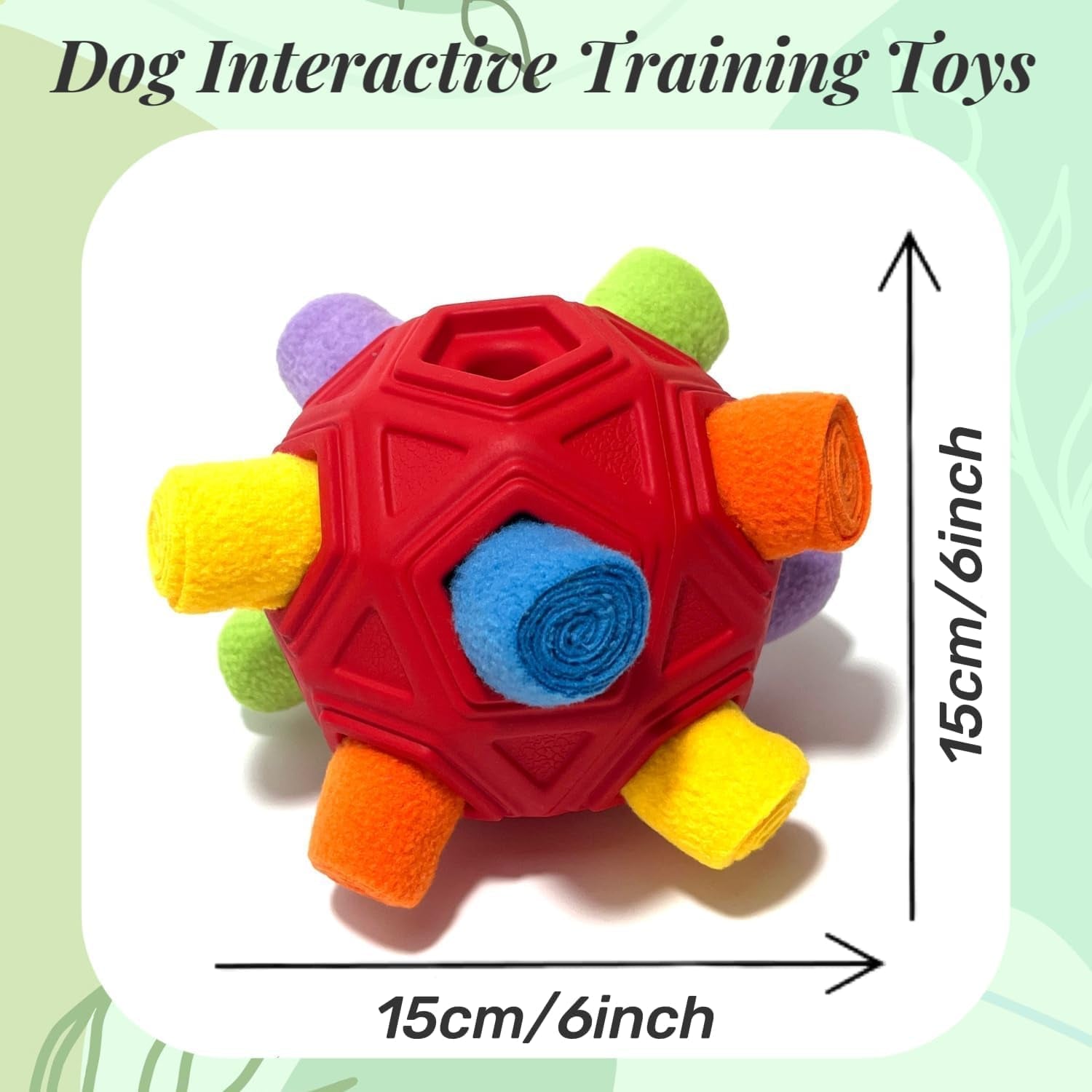 Snuffle Ball Dog Toy – Interactive Treat Dispensing Puzzle Toy for Small, Medium & Large Dogs