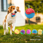 6-Pack Squeaky Rubber Dog Balls – Interactive Fetch & Chew Toy for Small & Medium Dogs (6.5cm)