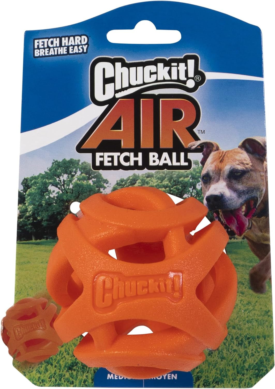 Chuckit Breathe Right Fetch Ball – Lightweight Natural Rubber Dog Ball for Medium Dogs