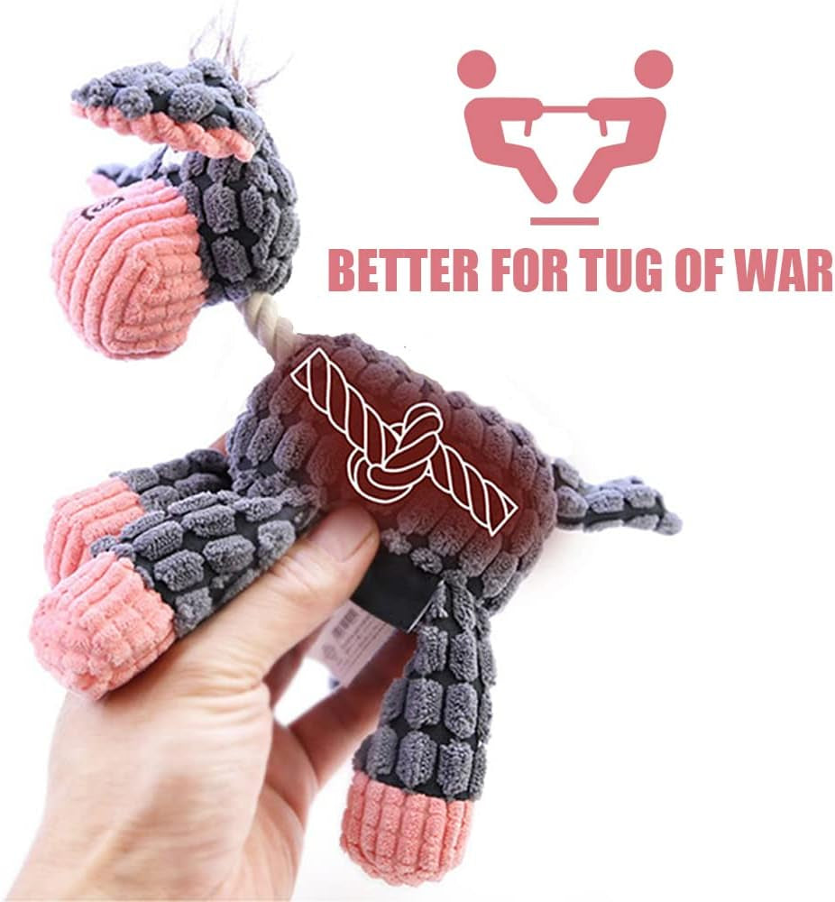 Donkey Plush Squeaky Dog Toy – Soft Chew Toy for Small & Medium Dogs and Puppies