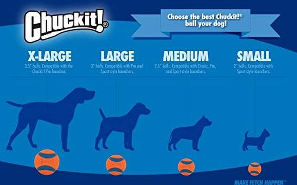 Chuckit Max Glow Dog Ball – Glow-in-the-Dark Rubber Fetch Toy for Dogs
