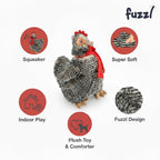 Cheeky Chicken Plush Squeaky Dog Toy – Super Soft Comforter for Puppies & Small to Medium Dogs
