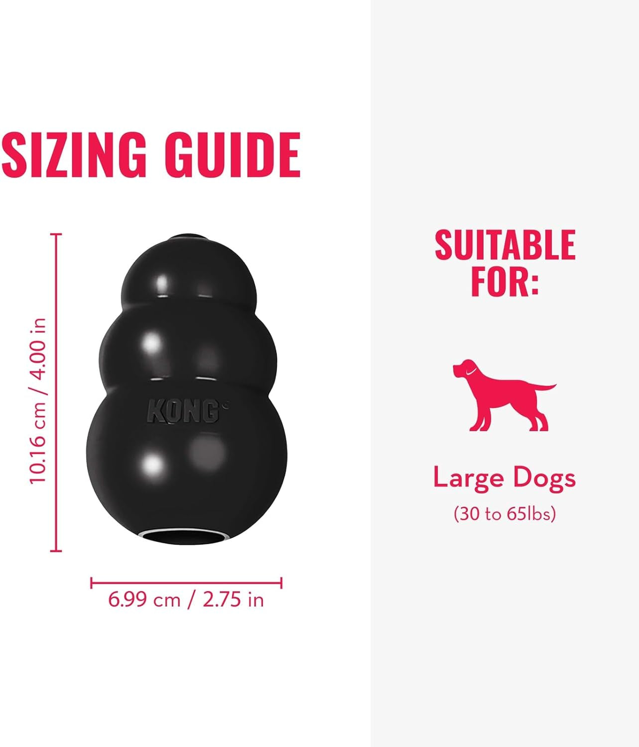KONG Extreme Dog Toy – Durable Natural Rubber Treat Dispenser & Chew Toy for Power Chewing Large Dogs