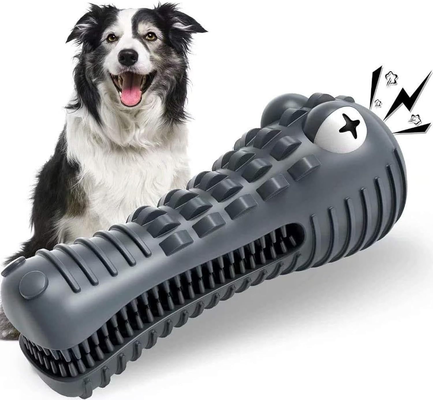 HETOO Natural Rubber Dog Toothbrush Chew Toy – Teeth Cleaning Dental Rod for Puppies & Dogs
