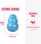 KONG Puppy Stuffable Chew Toy – Soft Natural Rubber Teething Toy for Medium Puppies