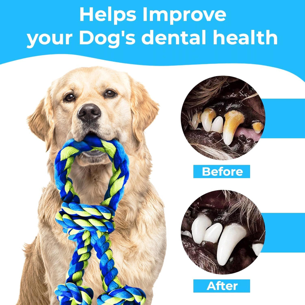 2-Pack Cotton Rope Dog Toys – Durable Tug-of-War Chew Toys for Large Dogs & Aggressive Chewers