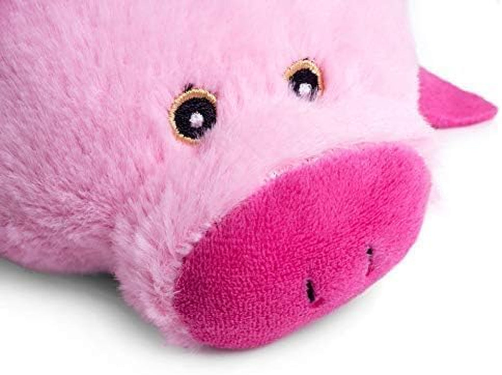 Petface Flat Pig Crinkle Squeaky Dog Toy – Soft Plush Farmyard Buddy for Dogs