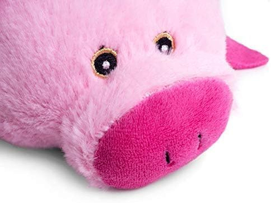Petface Flat Pig Crinkle Squeaky Dog Toy – Soft Plush Farmyard Buddy for Dogs